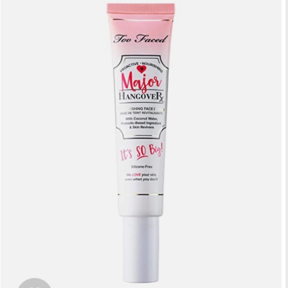 Too faced major hangover replenishing jumbo size face primer - large size 2.1oz